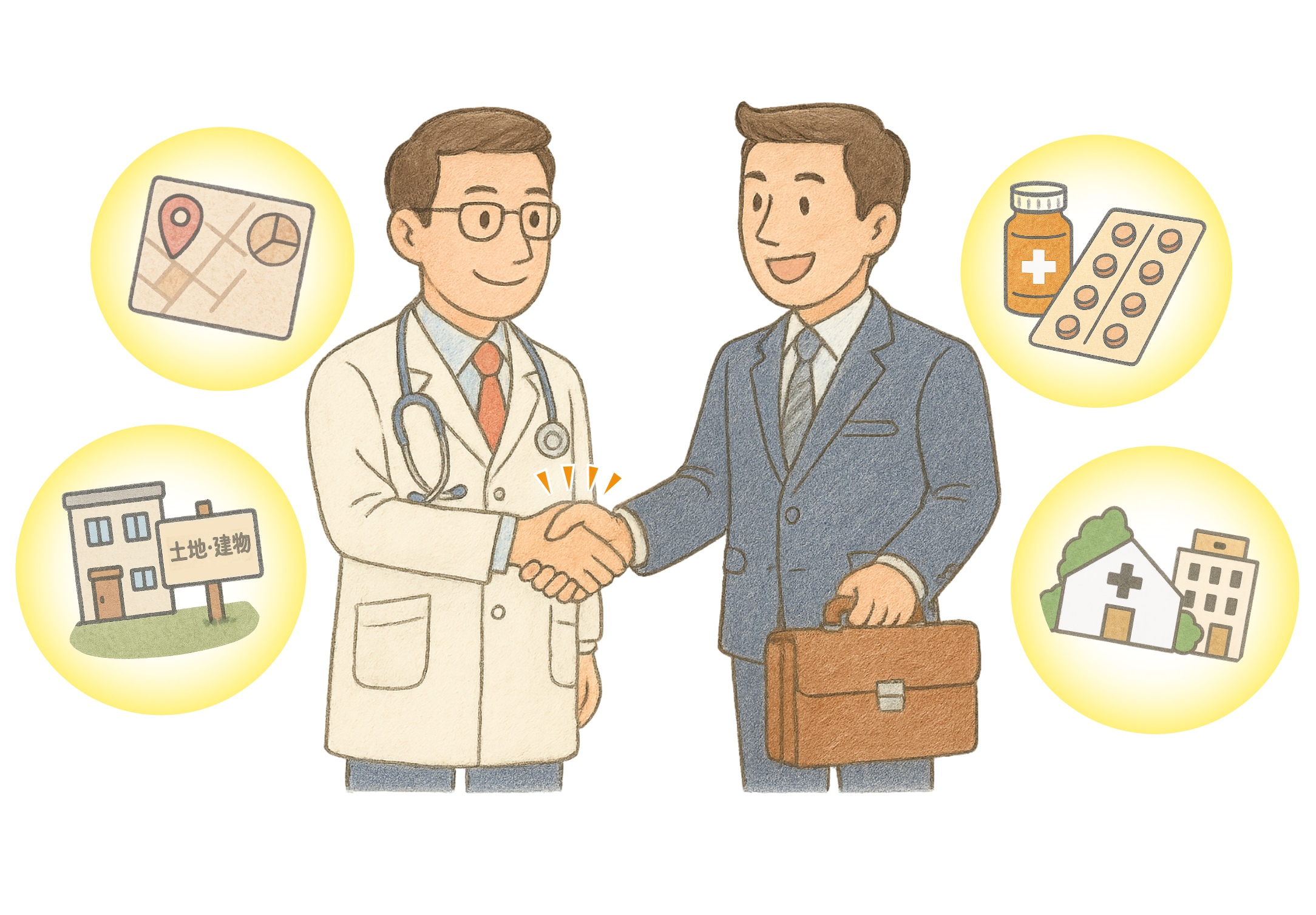 開業をお考えのドクターを様々な面でサポートします。